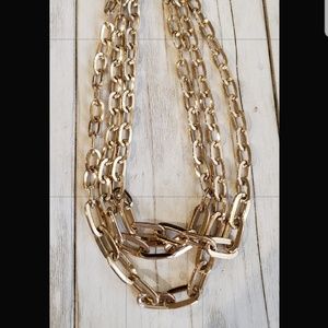 Paperclip multi-layer necklace